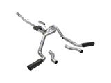 Flowmaster Outlaw Dual Exhaust System with Black Tips; Side/Rear Exit (19-24 5.3L Sierra 1500 w/o Factory Dual Exhaust)