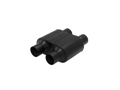 Flowmaster Super 10 Series Dual In/Dual Out Oval Muffler; 2.50-Inch Inlet/2.50-Inch Outlet (Universal; Some Adaptation May Be Required)