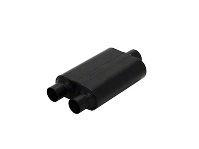 Flowmaster Super 44 Series; Dual In/Center Oval Muffler; 2.50-Inch Inlet/3-Inch Outlet (Universal; Some Adaptation May Be Required)