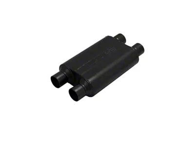 Flowmaster Super 44 Series; Dual In/Dual Out Oval Muffler; 2.50-Inch Inlet/2.50-Inch Outlet (Universal; Some Adaptation May Be Required)