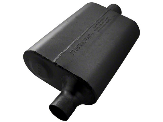 Flowmaster 40 Series Delta Flow Offset/Center Oval Muffler; 2-Inch Inlet/2-Inch Outlet (Universal; Some Adaptation May Be Required)