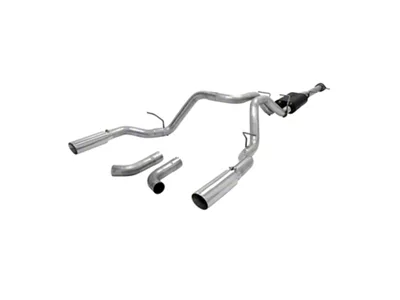 Flowmaster American Thunder Dual Exhaust System with Polished Tips; Side/Rear Exit (11-19 6.0L Sierra 2500 HD)