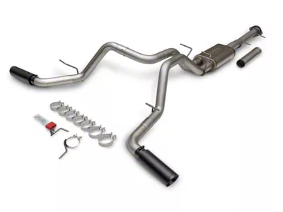 Flowmaster FlowFX Dual Exhaust System with Black Tips; Side Exit (11-19 6.0L Sierra 2500 HD w/ 6.50-Foot Standard Box)