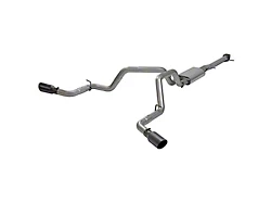 Flowmaster FlowFX Dual Exhaust System with Black Tips; Side Exit (20-24 6.6L Gas Sierra 2500 HD)