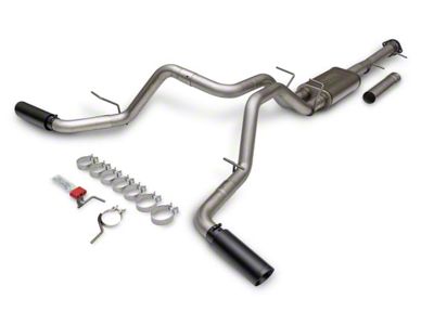 Flowmaster FlowFX Dual Exhaust System with Black Tips; Side Exit (11-19 6.0L Sierra 3500 HD w/ 6.50-Foot Standard Box)