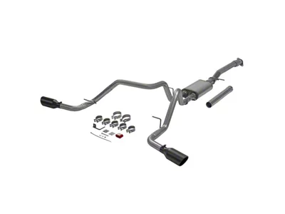 Flowmaster FlowFX Dual Exhaust System with Black Tips; Side Exit (19-24 2.7L Silverado 1500)