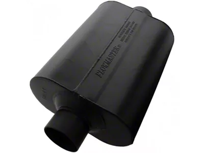 Flowmaster Super 40 Series Center/Center Oval Muffler; 3-Inch Inlet/3-Inch Outlet (Universal; Some Adaptation May Be Required)