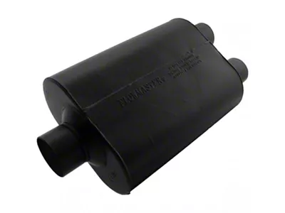 Flowmaster Super 40 Series Center/Dual Out Oval Muffler; 3-Inch Inlet/2.50-Inch Outlet (Universal; Some Adaptation May Be Required)
