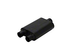 Flowmaster Super 44 Series; Dual In/Center Oval Muffler; 2.50-Inch Inlet/3-Inch Outlet (Universal; Some Adaptation May Be Required)