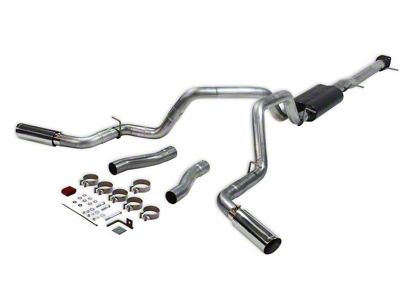 Flowmaster American Thunder Dual Exhaust System with Polished Tips; Side/Rear Exit (20-25 6.6L Gas Silverado 2500 HD)