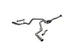 Flowmaster Outlaw Dual Exhaust System with Polished Tips; Side/Rear Exit (20-24 6.6L Gas Silverado 2500 HD)