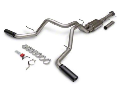 Flowmaster FlowFX Dual Exhaust System with Black Tips; Side Exit (11-19 6.0L Silverado 3500 HD w/ 6.50-Foot Standard Box)
