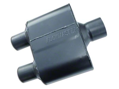 Flowmaster Super 10 Series Center/Dual Out Oval Muffler; 3-Inch Inlet/2.50-Inch Outlet (Universal; Some Adaptation May Be Required)