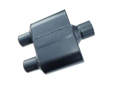 Flowmaster Super 10 Series Center/Dual Out Oval Muffler; 3-Inch Inlet/2.50-Inch Outlet (Universal; Some Adaptation May Be Required)