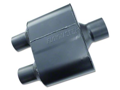 Flowmaster Super 10 Series Center/Dual Out Oval Muffler; 3-Inch Inlet/2.50-Inch Outlet (Universal; Some Adaptation May Be Required)