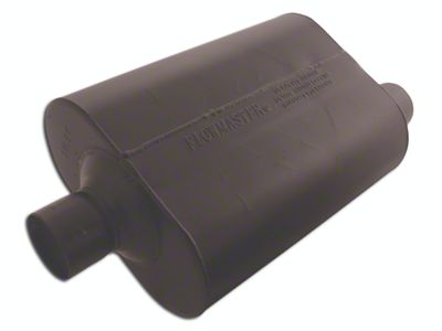 Flowmaster Super 40 Series Center/Offset Oval Muffler; 2.50-Inch Inlet/2.50-Inch Outlet (Universal; Some Adaptation May Be Required)