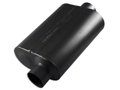 Flowmaster Super 40 Series Offset/Center Oval Muffler; 3-Inch Inlet/3-Inch Outlet (Universal; Some Adaptation May Be Required)