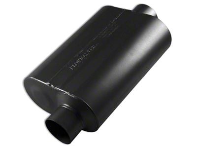 Flowmaster Super 40 Series Offset/Center Oval Muffler; 3-Inch Inlet/3-Inch Outlet (Universal; Some Adaptation May Be Required)
