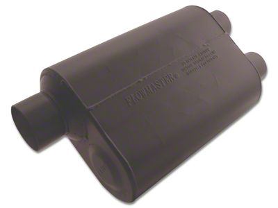 Flowmaster Super 40 Series Offset/Dual Out Oval Muffler; 3-Inch Inlet/2.50-Inch Outlet (Universal; Some Adaptation May Be Required)