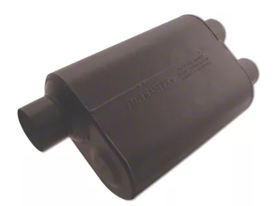 Flowmaster Super 40 Series Offset/Dual Out Oval Muffler; 3-Inch Inlet/2.50-Inch Outlet (Universal; Some Adaptation May Be Required)