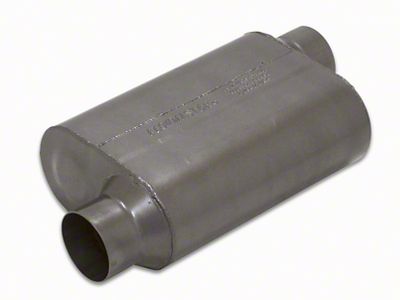 Flowmaster Super 40 Series Offset/Offset Oval Muffler; 3.50-Inch Inlet/3.50-Inch Outlet (Universal; Some Adaptation May Be Required)