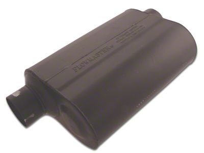Flowmaster Super 40 Series Offset/Same Side Out Oval Muffler; 3-Inch Inlet/3-Inch Outlet (Universal; Some Adaptation May Be Required)