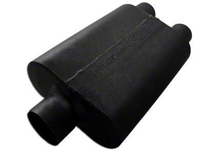 Flowmaster Super 44 Series Center/Dual Out Oval Muffler; 3-Inch Inlet/2.50-Inch Oulet (Universal; Some Adaptation May Be Required)