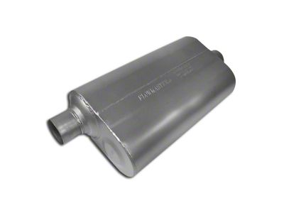 Flowmaster Super 50 Series Offset/Center Oval Muffler; 2.50-Inch Inlet/2.50-Inch Outlet (Universal; Some Adaptation May Be Required)