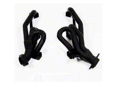 Flowtech 1-1/2-Inch Shorty Headers; Black Painted (92-95 5.2L Dakota)