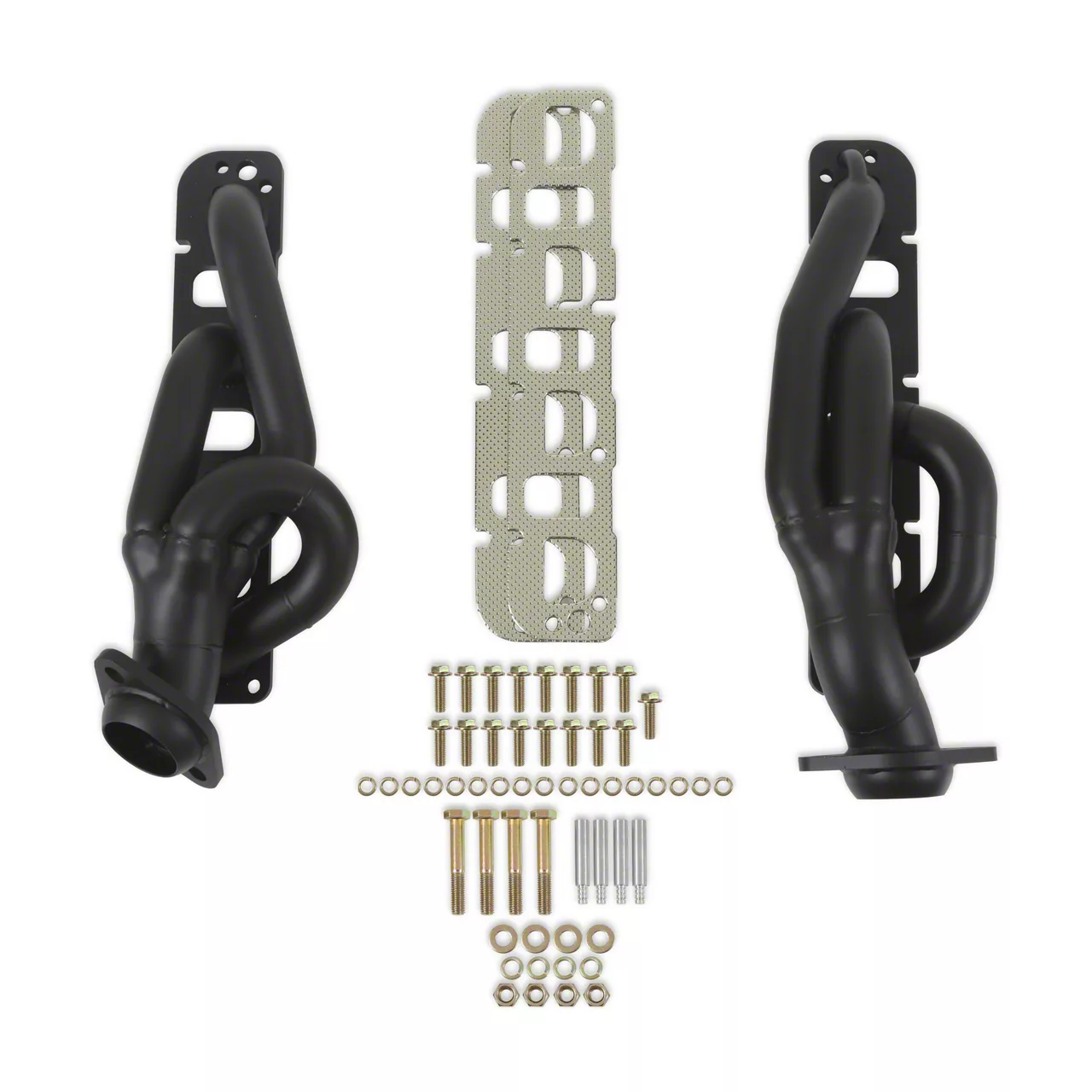Flowtech RAM 1500 1-3/4-Inch Shorty Headers; Black Painted