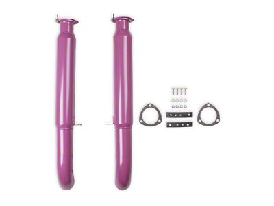 Flowtech Purple Hornies Turn-Down Glasspack Muffler; 3-Inch Inlet/3-Inch Outlet (Universal; Some Adaptation May Be Required)