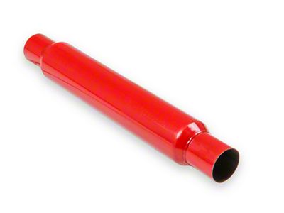 Flowtech Red Hots Glasspack Muffler; 2.25-Inch Inlet/2.25-Inch Outlet (Universal; Some Adaptation May Be Required)