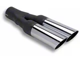 Flowtech Terminator Slash Cut Dual Exhaust Tip; Polished Triple Chrome Plated (Fits 2.25-Inch Tail Pipe)