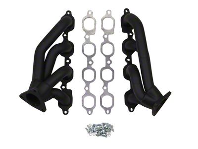 Flowtech 1-5/8-Inch Shorty Headers; Black Painted (14-15 V8 Sierra 1500)