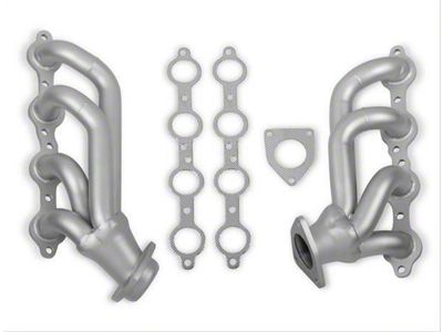 Flowtech 1-5/8-Inch Shorty Headers; Ceramic (02-13 4.8L, 5.3L Sierra 1500)