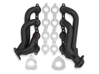 Flowtech 1-7/8-Inch Shorty Headers; Black Painted (03-13 6.0L Sierra 1500)