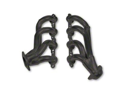 Flowtech 1-5/8-Inch Shorty Headers; Black Painted (99-02 4.8L, 5.3L Silverado 1500)