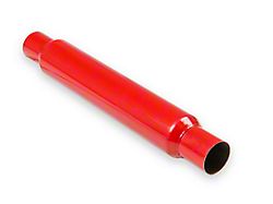 Flowtech Red Hots Glasspack Muffler; 2.50-Inch Inlet/2.50-Inch Outlet (Universal; Some Adaptation May Be Required)