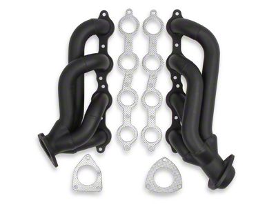 Flowtech 1-3/4-Inch Shorty Headers; Black Painted (08-13 6.0L Tahoe)