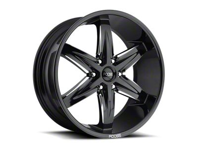 Foose Slider Gloss Black Milled 6-Lug Wheel; 22x9.5; 30mm Offset (04-08 F-150)