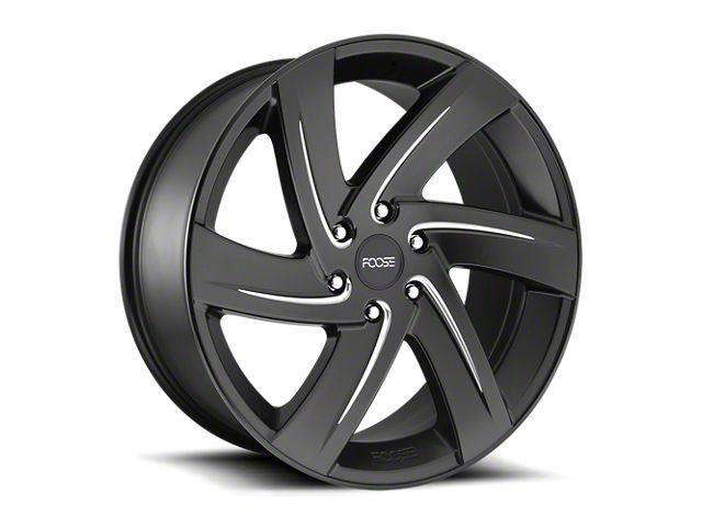 Foose Bodine Matte Black Milled 6-Lug Wheel; 22x9.5; 25mm Offset (99-06 Sierra 1500)