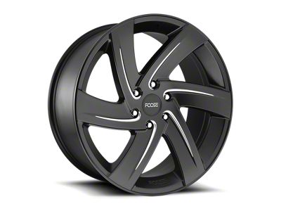 Foose Bodine Matte Black Milled 6-Lug Wheel; 22x9.5; 25mm Offset (19-25 Silverado 1500)