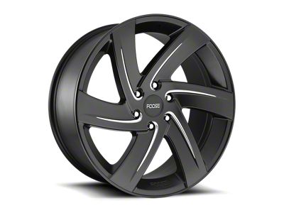 Foose Bodine Matte Black Milled 6-Lug Wheel; 22x9.5; 25mm Offset (19-24 Sierra 1500)