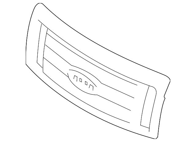 Ford 2-Bar Design Upper Replacement Grille; Black (09-14 F-150, Excluding Raptor)
