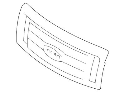Ford 2-Bar Design Upper Replacement Grille; Black (09-14 F-150, Excluding Raptor)