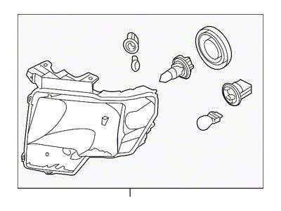 Ford Factory Replacement Halogen Headlight; Black Housing; Clear Lens; Passenger Side (09-14 F-150 w/ Factory Halogen Headlights)