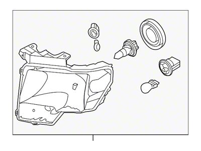 Ford Factory Replacement Halogen Headlight; Black Housing; Clear Lens; Driver Side (09-14 F-150 w/ Factory Halogen Headlights)