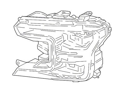 Ford Factory Replacement LED Headlight; Chrome Housing; Clear Lens; Passenger Side (18-20 F-150 w/ Factory LED Headlights)