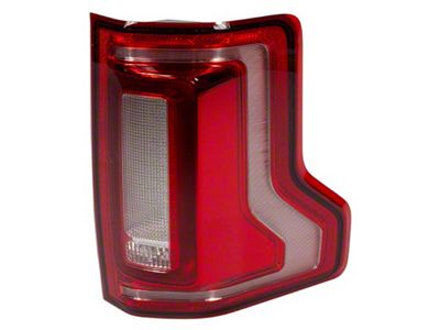 Ford Factory Replacement LED Tail Light without BLIS; Black Housing; Red Lens; Driver Side (15-20 F-150 w/ Factory LED Non-BLIS Tail Lights)