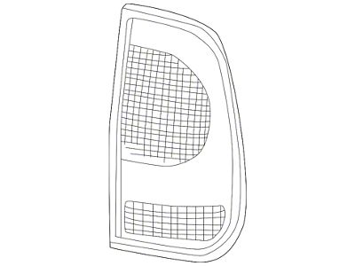 Ford Factory Replacement Tail Light; Black Housing; Red Lens; Driver Side (97-03 F-150 Styleside Regular Cab, SuperCab)